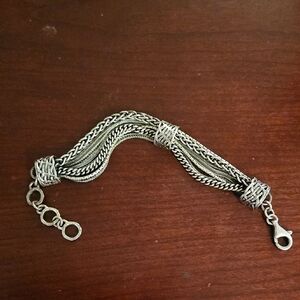 Silpada Sterling Silver Multi-Chain Woven Bracelet